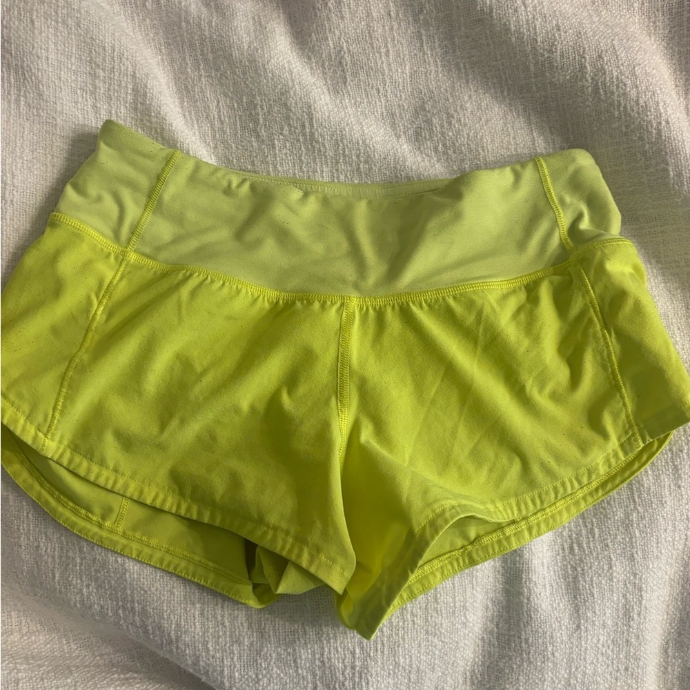 Nike Women's Neon Yellow Running Shorts
